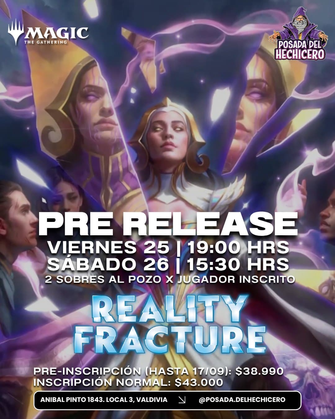 Afiche de una preventa de Magic: The Gathering en La Posada del Hechicero